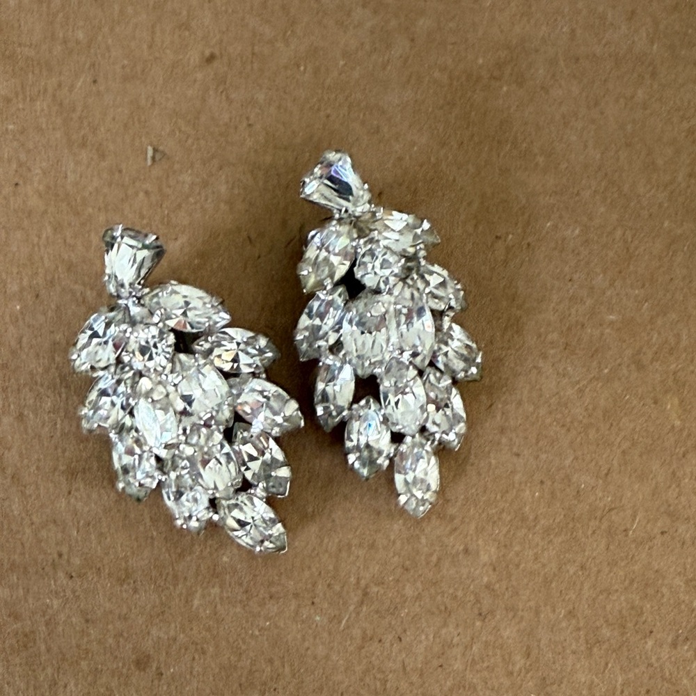 Elegant Silver Crystal Earrings